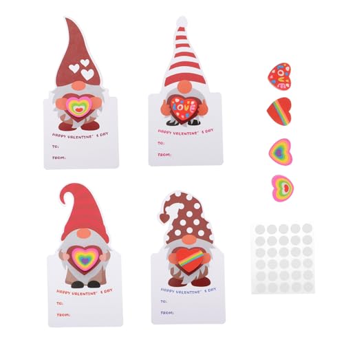 STOBOK 1 Satz Austauschkarte zum Valentinstag stickkarten für kindercards valentinstag partyzubehör handgemachte Weihnachtskarten Valentinsgruß-Herzkarten valentine tauschkarten von STOBOK