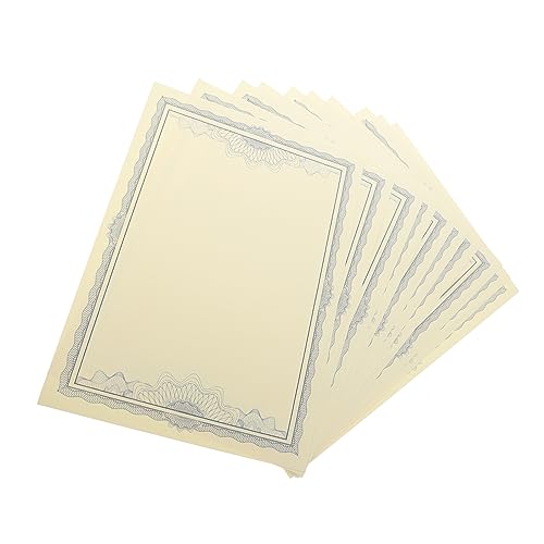 STOBOK 10 Blatt Zertifikat für Pastetchen Abschlusszeugnis druckerpapier Schulzeugnis Papier ehrenurkunde leeres papier leeres Diplompapier Urkunden verleihen Verleihungsurkunde Blue STOBOK 10 Blatt Zertifikat für Pastetchen Abschlusszeugnis druckerpapier Schulzeugnis Papier ehrenurkunde leeres papier leeres Diplompapier Urkunden verleihen Verleihungsurkunde Blue von STOBOK