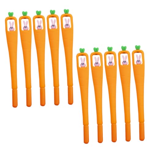 STOBOK 10St schwarzer Filzstift pen kugelschreiber platube stift karotten stift stift Stifte mit extra feiner Spitze Kawaii-Stifte Cartoon-Stift Plastik Orange von STOBOK