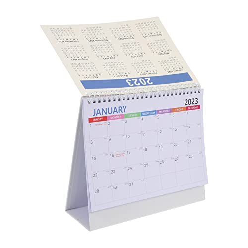 STOBOK 2023 jährlich Kalenderplaner Kalander digitaler Kalender Stehender Flip-Kalender bürodeko büro dekoration schulkalender ideas calendar Spiralkalender Bürokalender Papier Blue von STOBOK