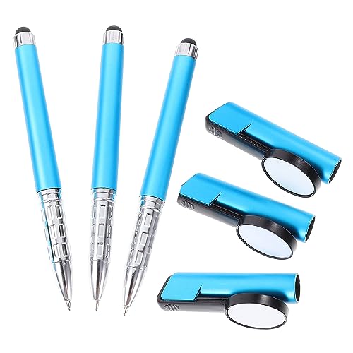 STOBOK 3St Büroschreibstift gel ink pen schreibkladde tintenschreiber wachspen Stift mit weißer Tinte Nachfüllungen kugelschreiber Stiftrohling zum Selbermachen Gelstift Masse pp Blue von STOBOK