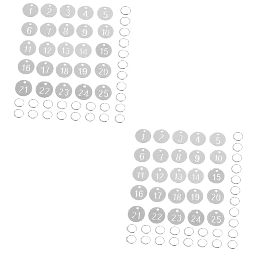 STOBOK 50 Stück Nummernschilder Nummerierte Id Tags Nummernschilder Schlüsseletiketten Schlüsselanhänger Mit Etiketten Nummerierte Anhänger Nummerierte Schlüsselanhänger von STOBOK