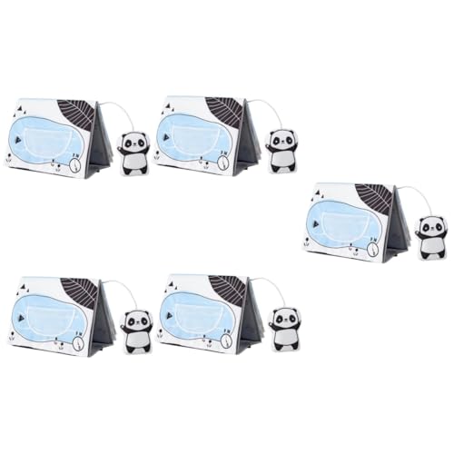 STOBOK 5st Panda Tischkalender Stoffbuch Kinderwagen Sinnesspielzeug Kleinkindspielzeug Sinnesspielzeug Für Babys Für Neugeborene Polyester von STOBOK