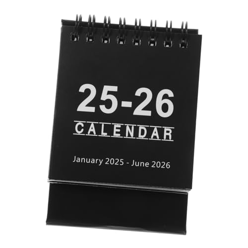 STOBOK Mini Tischkalender Countdown-kalender Zeitplaner Tischkalender Für Den Tisch Minikalender Für Den Schreibtisch Mini-monatskalender Monatlicher Wandkalender Papier Black von STOBOK