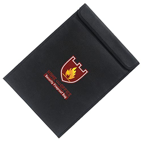 STOBOK feuerfeste Aktentasche document folder aktenmappe waterproof bag ordner brandschutztasche Feuerfeste Geldtasche Wasserdicht Taschen briefumschläge Aktenhalter Mappentasche Black von STOBOK