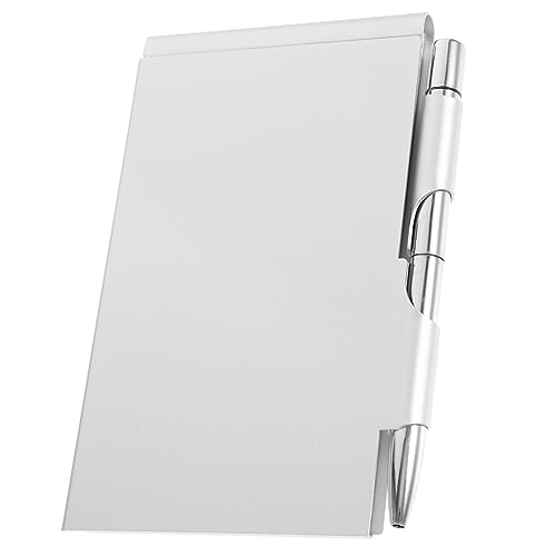 STOBOK kreatives notizbuch Laptopständer für Schreibtisch Memo-Notizbücher Notizblock-Armband office supplies notizbuch mit stift Notizblöcke mit Stift Notizbuch aus Metall Papier Silver von STOBOK