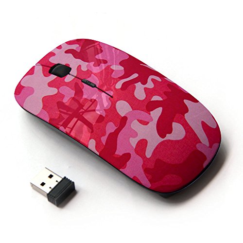 STPlus Armee Camo Camouflage Muster (Pink) 2,4 GHz Wireless drahtlose Maus mit ergonomischem Design und Nano-Empfänger von STPlus