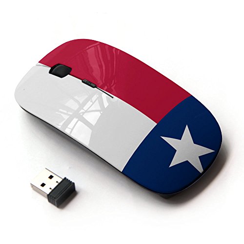 STPlus Texas, The Lone Star State Flagge USA Vereinigte Staaten von Amerika 2,4 GHz Wireless drahtlose Maus mit ergonomischem Design und Nano-Empfänger von STPlus