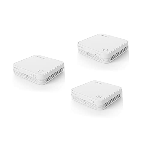 STRONG Atria AC1200 Mesh-WLAN-System, bis zu 3.600 q2 WLAN-Abdeckung, DREI Gigabit-Anschlüsse pro Knoten, App-Steuerung, Gäste-Netzwerk, Kindersicherung, einfache Einrichtung, vorgekoppelt (3er-Pack) von STRONG