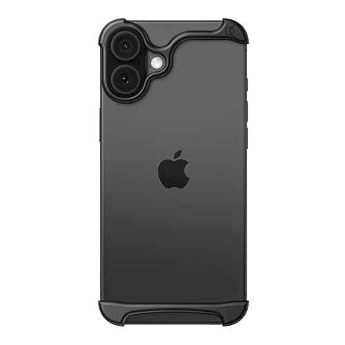 STVBNDHTWRT Schutzhülle für iPhone 15 Pro / 16 Pro Max, minimalistisch, stoßdämpfend, Aluminium, einfache Installation, Schwarz, für iPhone 16 von STVBNDHTWRT