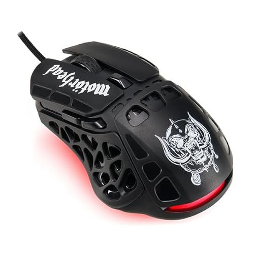 Motorhead Kabelgebundene Gaming-Maus - 7200 Dpi Optische Sensor-Gaming-Maus - Ergonomische Form - 7 Programmierbare Tasten - Offiziell lizenziertes Geschenk von SUBSONIC