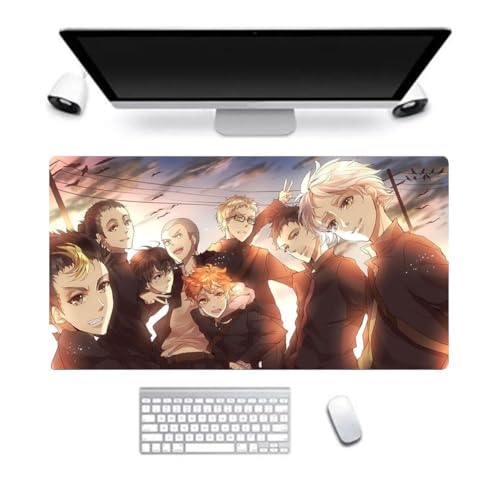 SUIBOZ Haikyu Mauspad, groß, 90 x 40 cm, Gaming-Mauspad, Anime-Mauspad, Shoyo Hinata, bedrucktes, erweitertes Mauspad, rutschfeste Gummiunterseite, Schreibtischunterlage für Tastatur und Maus (Typ6, von SUIBOZ