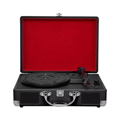 SUIOPPYUW Phono Plattenspieler mit DREI Geschwindigkeiten für Vinyl Musikliebhaber. Plattenspieler, Plattenspieler, Plattenspieler, Phonographen Schallplatte, Schwarz von SUIOPPYUW