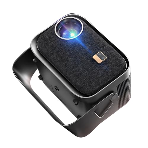 SUIOPPYUW Tragbarer Beam Projektor für Smartphone, Heimkino, Mini Projektor, Heimkino Projektoren, Smart TV, 4K, praktisch, 4K HD, Gleicher Bildschirm für Mobi von SUIOPPYUW