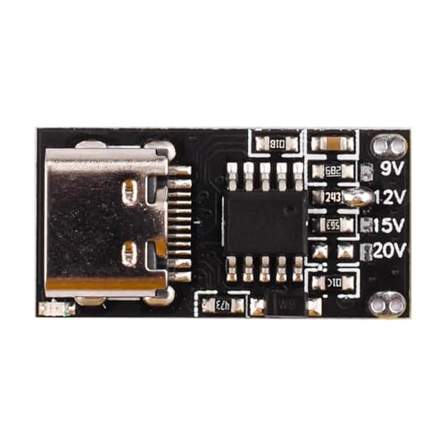 SUIOPPYUW Trigger Board Modul für Typ C 9V/12V/15V/20V Schnellladung USB Boost Power Conversion Modul Ladeplatine Eisen, Schwarz von SUIOPPYUW