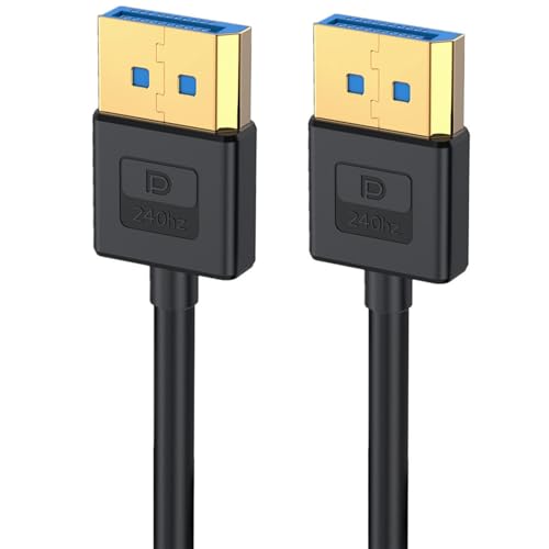 SUMMITDRAGON DisplayPort 1.4 Kabel, 8K60Hz, 4K/144Hz, weiches Silikon, abgewinkelte Anschlüsse, Videoleitung, schnelle Unterstützung, Längen 30–100 cm von SUMMITDRAGON