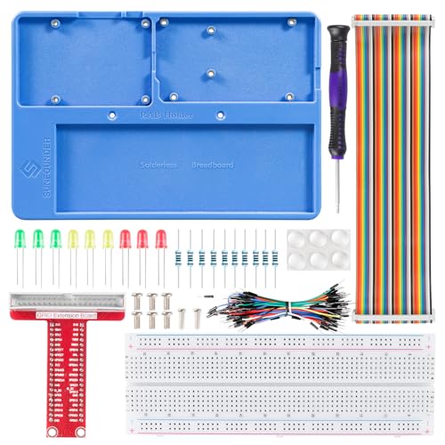 SUNFOUNDER RAB Holder Kit - Raspberry Pi Breadboard Kit with 830 Points solderless Circuit Board Compatible with Arduino & Raspberry Pi 4B, 3B+, 3B, 2B, 1 Model B+ A+ von SUNFOUNDER