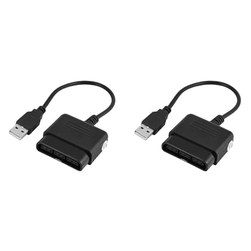 PS Controller zu USB Adapter Konverter, 2 Stück ABS Plug and Play Vielseitiger Konverter für PS3 PC von SUNGOOYUE