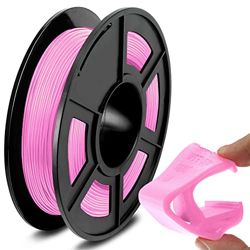 SUNLU TPU Filament 1.75 mm, Flexible TPU 3D Drucker Filament, Hohe Zähigkeit und Biegbarkeit, 500g Spule, Maßgenauigkeit +/-0.03 mm, Rosa von SUNLU