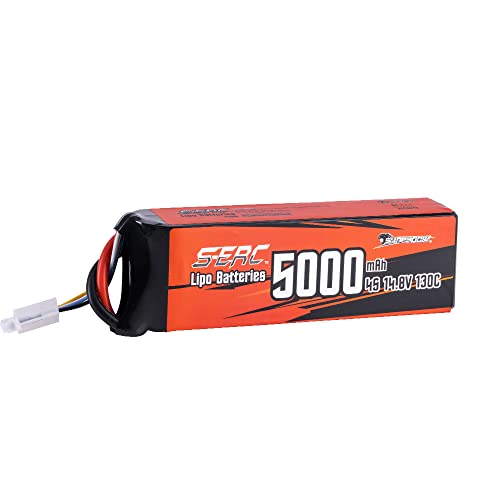 SUNPADOW 5000mAh 4S 14,8V Lipo Akku 130C mit EC5 für RC Buggy Fahrzeuge Auto LKW Tank Boot Rennsport Hobby… von SUNPADOW