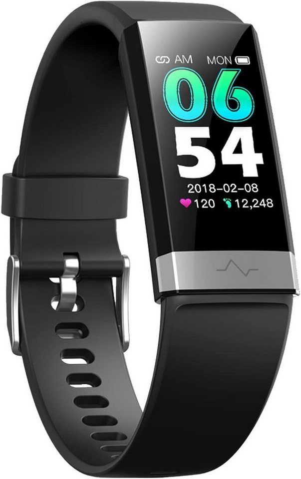 SUPBRO Smartwatch (1,4 Zoll, Andriod iOS), Fitness Tracker Wasserdicht Fitness Farbbildschirm Aktivitätstracker von SUPBRO