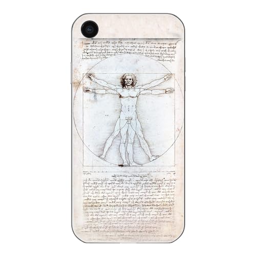 Transparente Schutzhülle für Apple iPhone, bedruckt in Frankreich, Leonardo da Vinci, der Mann von Vétruve (iPhone 7+/8+) von SUPER FABRIQUE