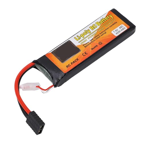 Drohnen-LiPo-Akku, 7,4 V, 4200 MAh, 45 C, 2S, FPV-Racing-Drohnen-Lithium-Akku mit Stecker für RC-Flugzeug-Quadcopter-Hubschrauber von SUPYINI