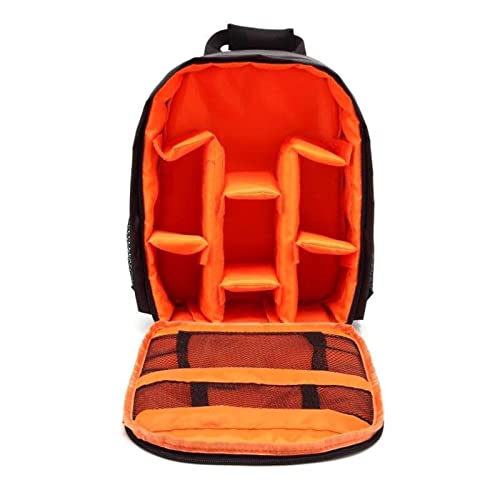 SUSQVHVCK Multifunktionale Kamera-Rucksack-Video DSLR. Kameratasche wasserdichte Außenkamera-Kameras-Tasche Fit for Nikon Fit for Canon Fit for Sony Kameratasche(A-Orange) von SUSQVHVCK