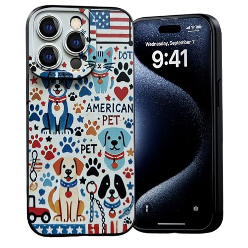 Cute Phone Case Compatible with iPhone 14 Pro Max, Dog Pattern Cartoon Animal Design Phone Case for iPhone 14 Pro Max, Shockproof Non-Slip Anti-Scratch Protective Phone Cover for Women Girls von SUTON