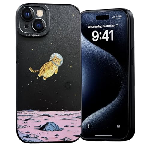 SUTON Lustige Handyhülle Kompatibel mit iPhone 15 Plus, Katzenmuster, Cartoon-Tier-Design, Handyhülle für iPhone 15 Plus, stoßfest, rutschfest, kratzfest, Schutzhülle für Frauen und Mädchen von SUTON