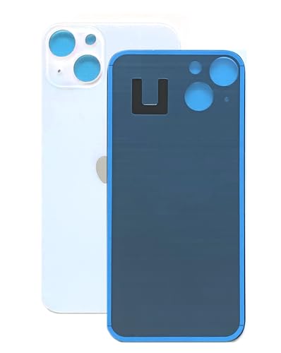 SVV Backcover, Akkudeckel passend für iPhone 15. Ersatzrückglas mit vergrößertem Kameraloch für einfache Montage. OEM (Blau) von SVV