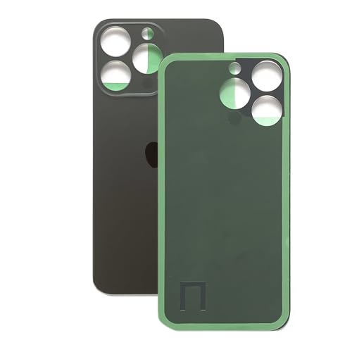 SVV Backcover (Akkudeckel) passend für iPhone 15 Pro Max. Ersatzrückglas mit vergrößertem Kameraloch für einfache Montage. OEM (Schwarz) von SVV