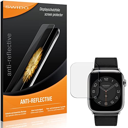 SWIDO Displayschutz kompatibel mit Apple Watch Hermes 45mm [4 Stück] Anti-Reflex MATT Entspiegelnd, Hoher Härtegrad, Glasfolie, Schutzfolie, Displayschutzfolie, Panzerglas Folie von SWIDO