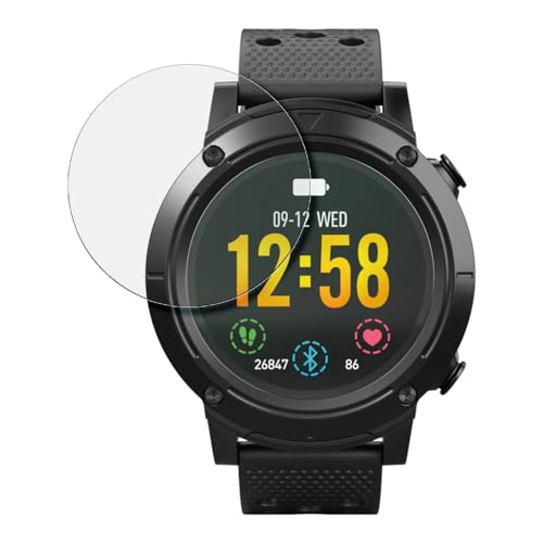 SWIDO Schutzfolie kompatibel mit Silvercrest Smartwatch Sport [2 Stück] Anti-Reflex MATT Entspiegelnd, Hoher Härtegrad, Folie, Displayschutz, Displayschutzfolie, Panzerglas-Folie von SWIDO