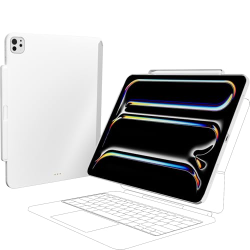 SWITCHEASY CoverBuddy Lite für 2024 iPad Pro 13 Zoll – Hülle kompatibel mit Magic Keyboard für iPad Pro (M4), mit Apple Pencil Pro Stifthalter, Weiß von SWITCHEASY