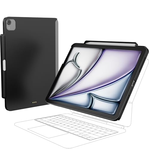 SwitchEasy CoverBuddy Lite für 2024 iPad Air 11 Zoll – Hülle kompatibel mit Magic Keyboard für iPad Air (M2), mit Apple Pencil Pro Stifthalter – Schwarz von SWITCHEASY