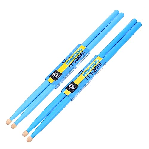 SWOOMEY 2 Paar Ahornstangen Drumsticks Kinder Ahorntrommel Snare Drumstick Aus Ahorn Trommelstock Ahorn Rhythmus Schlagzeug Vibraphon-sticks Trommelstöcke Der Musikband Bass-zubehör Blue von SWOOMEY