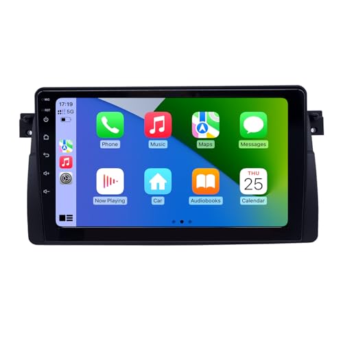 Android 12 Autoradio für BMW E46 M3 Rover 75 MG ZT mit kabellos CarPlay Android Auto, 9" Android Autoadio Car Radio mit 8-Core CANBus GPS-Navi AM/FM BT 5.0 WiFi DSP (2+32GB) von SWTNVIN