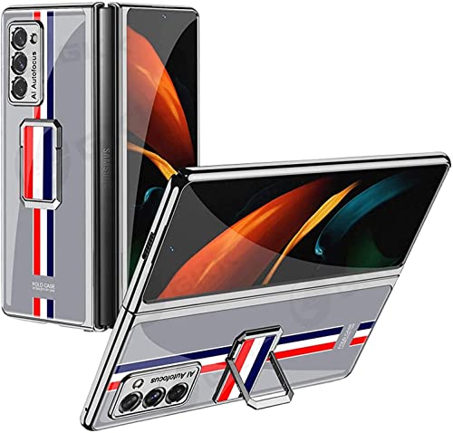 SWZ Kompatibel mit Samsung Galaxy Z Fold 2-5G Hülle(2020)+3D Panzerfolie[Ultra Dünne]-[Ständer]-[Stoßfeste] 3D Glas Schutzhülle Handyhülle für Samsung Galaxy Z Fold 2-Mehrfarbig-1 von SWZ