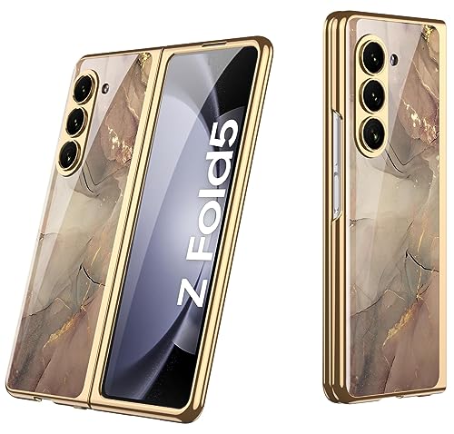 SWZ Kompatibel mit Samsung Galaxy Z Fold 5-5G Hülle(2023)+3D Panzerfolie[Ultra Dünne]-[Bumper]-[Stoßfeste] 3D Glas Schutzhülle Handyhülle für Samsung Galaxy Z Fold 5-Mehrfarbig-7 von SWZ