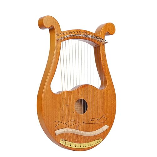 SXTYYH Lyre Harfe, 10,15,19 Saiten Mahagoni Harp Leicht Zu Erlernen Tragbar Mahagoni Korpus Musikinstrument for Anfänger, Kinder Und Erwachsene(16-tone box-camel) von SXTYYH