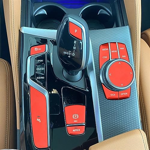 Schalter Feststellbremse Kompatibel Mit 5 6 Series G30 Gt G32 X3 G01 X4 G02 Car Drive Center Multimedia Handbremse Auto H Gear Shift Handle P Buttons Cover Aufkleber(2) von SYBLW