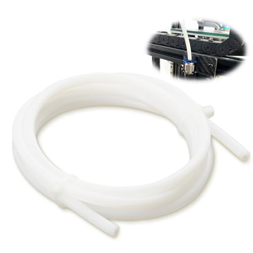 Schlauch 1,75 PTFE Teflon Tube 4mm 2m Für 3d Drucker, Extruder für 1,75 mm 3D Drucker Filament, Temperaturbeständig und Korrosionsresistent von SYHSYC