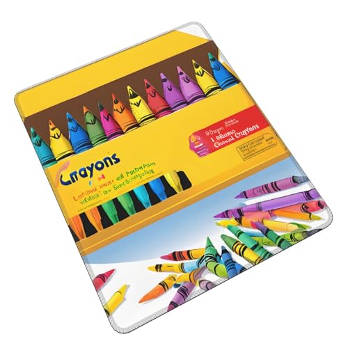 SYLALE Cute Crayons Box bedrucktes Gaming-Mauspad, 21,1 x 26,2 cm, Laptop-Mauspad, Computer-Mauspad, Gummi-Schreibtischunterlage von SYLALE