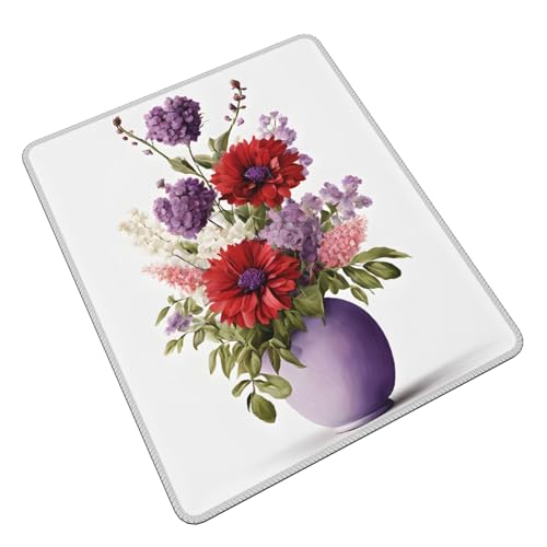 SYLALE Gaming-Mauspad mit Mohnblumen-Motiv, 25,4 x 30,5 cm, Laptop-Mauspad, Computer-Mauspad, Gummi-Schreibtischunterlage von SYLALE