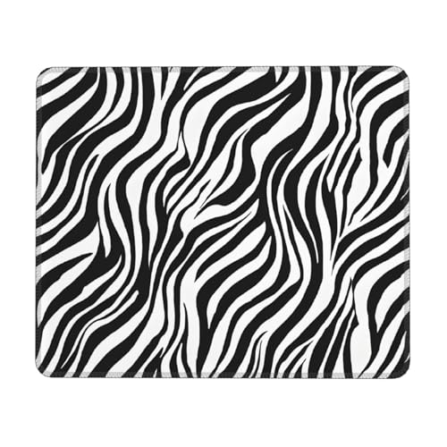 SYLALE Gaming-Mauspad mit Zebra-Druck, 25,4 x 30,5 cm, Laptop-Mauspad, Computer-Mauspad, Gummi-Schreibtischunterlage von SYLALE