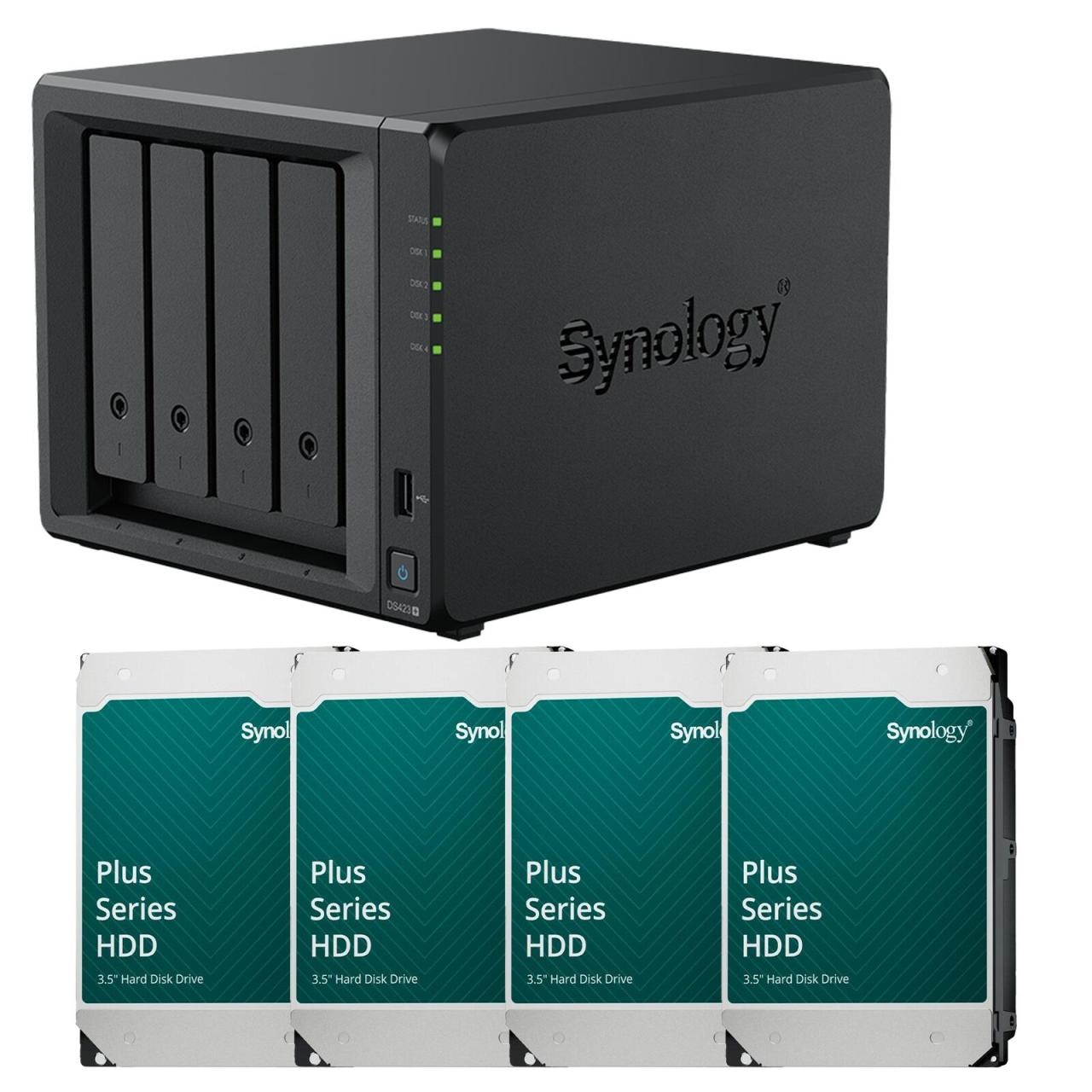 Synology DiskStation DS423+ 4 Einschübe NAS-Server Leergehäuse + 4x Synology ... von SYNOLOGY