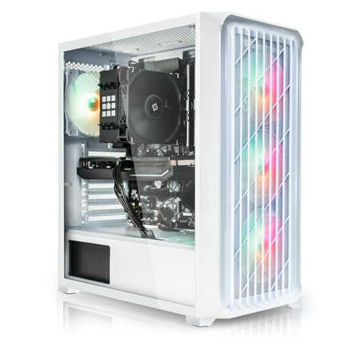 SYSTEMTREFF Basic Gaming PC weiß AMD Ryzen 9 5900XT 16x4.8GHz | Nvidia RTX 3060 12 GB DX12 | 1TB M.2 NVMe | 16GB DDR4 RAM | WLAN Desktop Computer Rechner für Gamer, Zocker & Streamer von SYSTEMTREFF