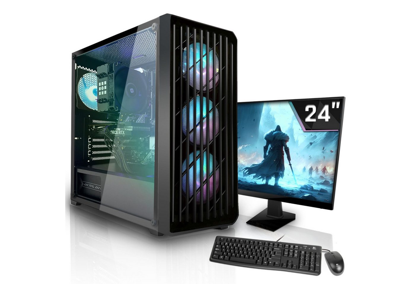 SYSTEMTREFF Business-PC-Komplettsystem (24", AMD Ryzen 5 9600X, Radeon Graphics, 16 GB RAM, 512 GB SSD) von SYSTEMTREFF