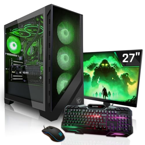 SYSTEMTREFF Gaming Komplett PC Set Intel Core i9-14900KF 24x6GHz | AMD Radeon RX 7900 XTX 24GB DX12 | 2TB M.2 NVMe | 32GB DDR5 RAM | WLAN Desktop Paket Computer für Gamer, Gaming von SYSTEMTREFF